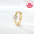 AirbnbGold same-day-shipping 14K front heart cubic ring piercing one-sided JAE42485