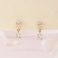 [B&B Gold] 18K Petite Waterdrop Cubic Stud Earrings Pair MNE42490