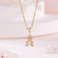 AirbnbGold 18K Cubic Pavé Panda Pendant MNP42496