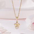 BnbGold 18K Double Flower Cubic Pendant MNP42498