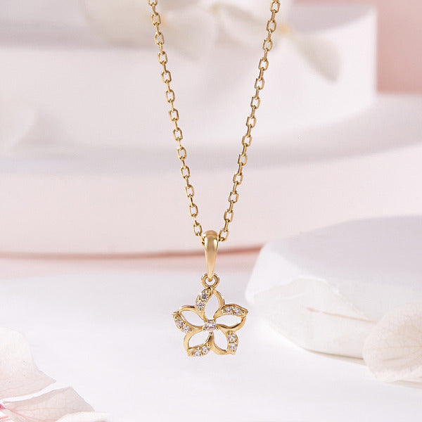 BnbGold 18K cubic windflower pendant MNP42499