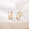 BNB Gold 18K Cubic Wave Twist Ring Earring Pair MNE42509
