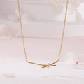 BnbGold 14K X Cross Cubic Ring Chain Necklace MNN42493