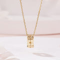 AirbnbGold 14K Lipstick Flower Ring Pendant Chain MNN42494