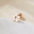 VNB Gold 14K Cubic Curved Cutting Flower Piercing One Side MNE42511