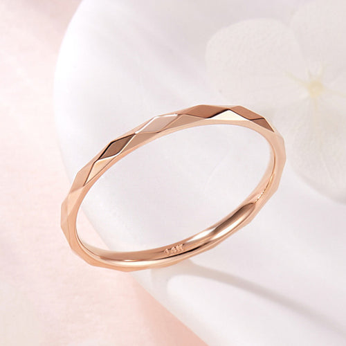 AirbnbGold 14K Diamond Cut Hollowing All-Band Ring RSS42587