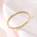 AirbnbGold 14K stud squarecutting hollowing allband ring RSS42589