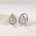 BnbGold 18K Milgrain Water Diamond Stud Earrings PNE42614