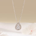 18K milgrain waterdrop cubic chain necklace PNN42615