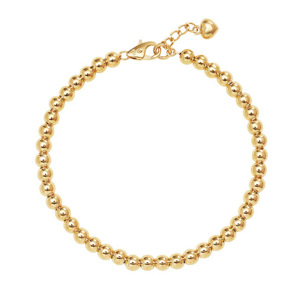 Mourun 14K Solid 4mm Ball Chain Bracelet MOB39660