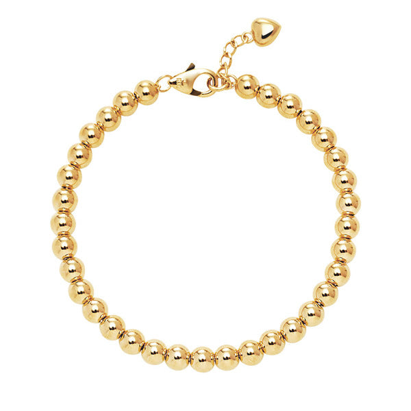 Mauve 14K Round 5mm Bead Chain Bracelet MOB39665