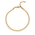 Dark Purple 14K 2mm Soft Snake Chain Bracelet MOB39686