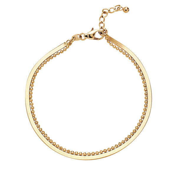 Dark Purple 14K 2mm Soft Snake Chain Bracelet MOB39686