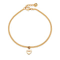 Mourun 14K Heart Bead Chain Bracelet MOB40096
