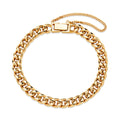 Mauve 14K Essential Bold Curved Chain Bracelet S MOB40097