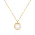 Molun 18K Merryel Circle Freshwater Pearl Chain Necklace MON40353