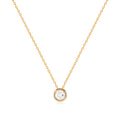 Mauve 18K Mini Round Faceted Pearl Necklace S MON40278