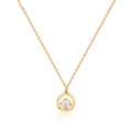 Moorun 14K Shine Cubic Unbalanced Cutting Chain Necklace MON40281