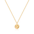 Mauve 14K Milgrain Cutting Ball Chain Necklace MON40279