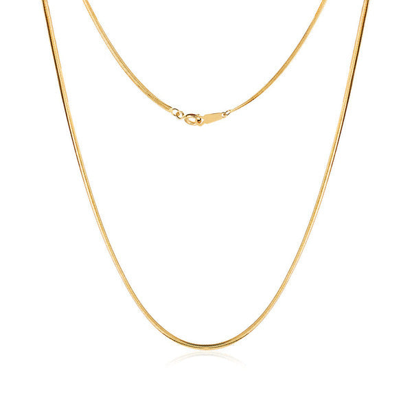 Morun 18K 1.2mm Sensual Snake Chain Necklace MON40695