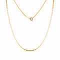 Mauve 18K Shine Flat 1.3mm Link Chain Necklace MON40698