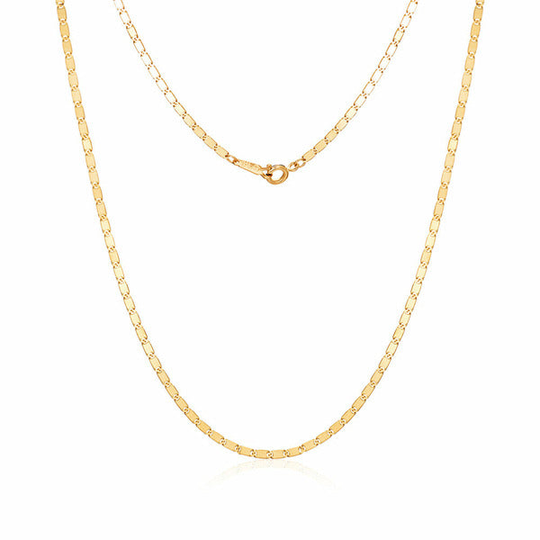 Moor 18K shine flat 1.8mm link chain necklace MON40699