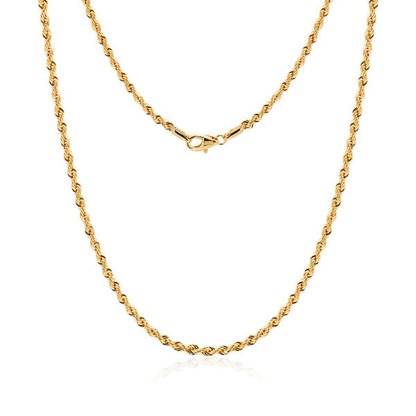 Italian 18K 2.3mm Spiral Chain Necklace MON40706