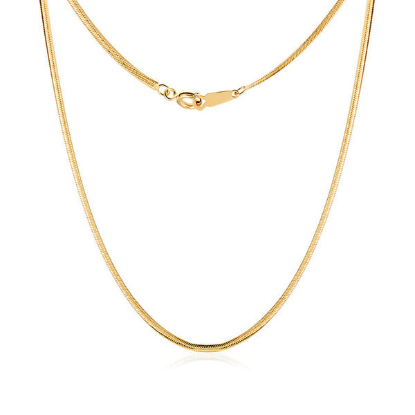 Mauve 14K 2mm Sensual Snake Chain Necklace MON40697