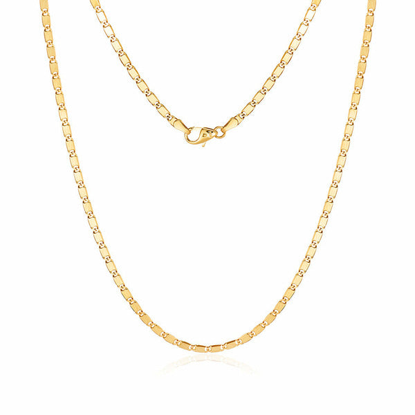 Morun 14K Shine Flat 2.3mm Link Chain Necklace MON40700