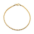 Mauve 14K 2.3mm Spiral Italian Chain Bracelet MOB40704