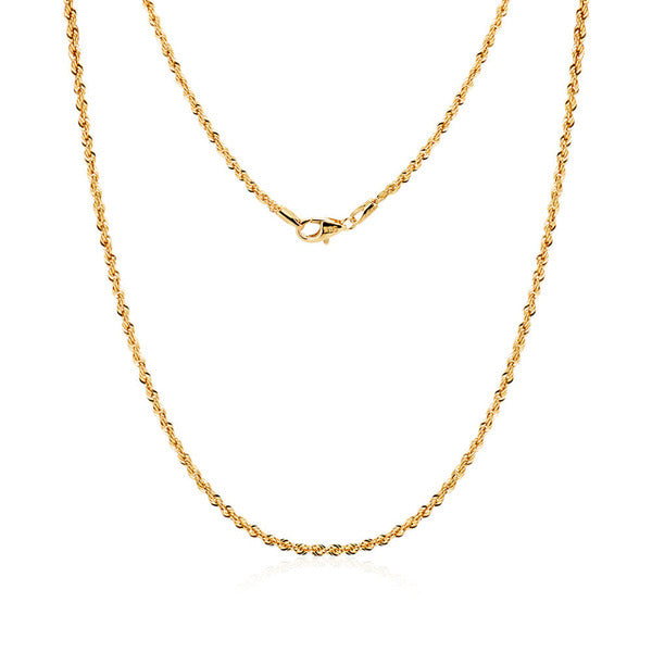 MORUN 14K 1.8mm Spiral Italian Chain Necklace MON40705
