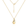 Morun] (May Best) 14K Floral Waterdrop Drop Chain Necklace MON40727