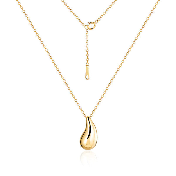 Morun] (May Best) 14K Floral Waterdrop Drop Chain Necklace MON40727