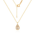 Moonstone 18K GlowM Luna Drop Oval Cubic Chain Necklace MON40922