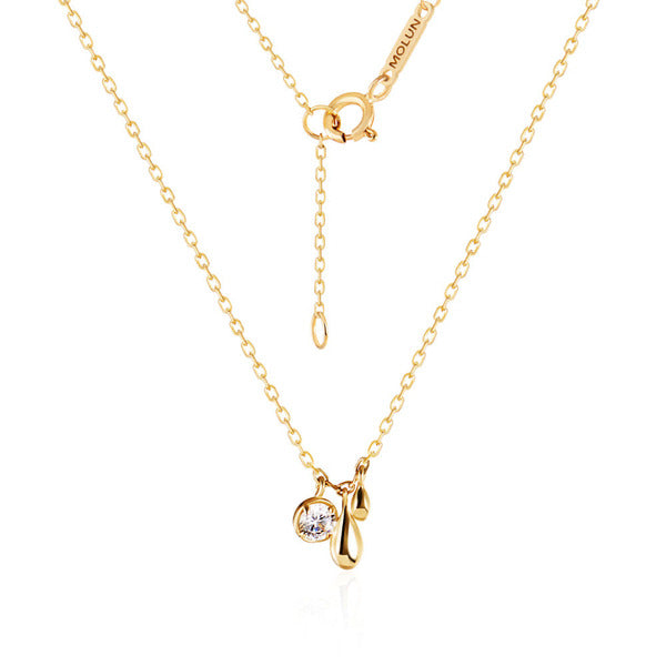 Molten 18K GlowM Minimal Drop Pop Cubic Chain Necklace MON40925