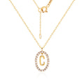 Morgan 14K GlowM Oval Stella Initial Chain Necklace MON40920