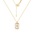Mauve 5月最佳 14K Glow M Lipstick Edge Initial Chain Necklace MON40921