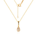 Moloon 5月最佳 14K Glow M Oval Drop Cubic Ring Chain Necklace MON40924