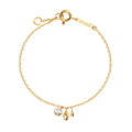 Dark Blue 14K GlowM Minimal Drop Pop Cubic Chain Bracelet MOB40929