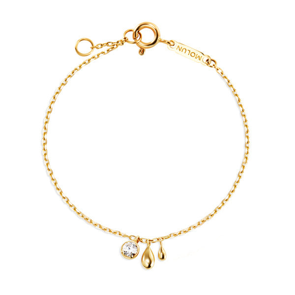 Dark Blue 14K GlowM Minimal Drop Pop Cubic Chain Bracelet MOB40929