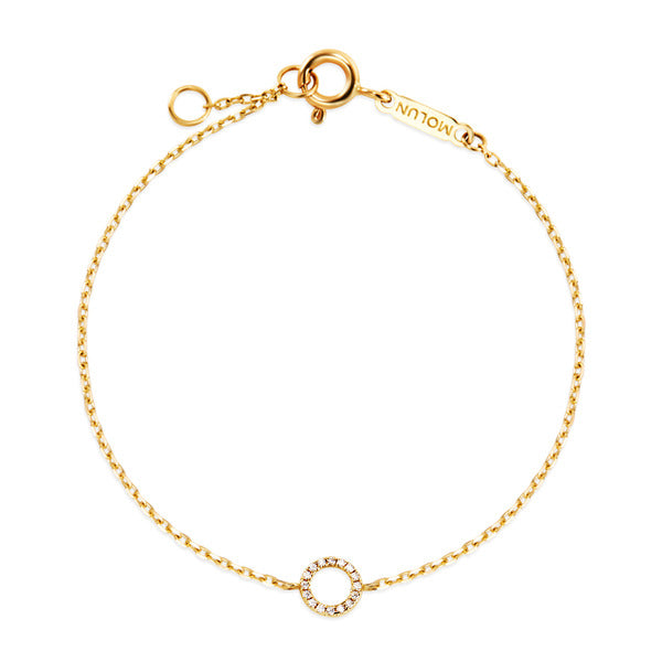 Moloon 5月最佳 14K Glow M Celeste Circle Cubic Chain Bracelet MOB40933