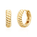 Morun 18K Flow Spiral Loop One-Touch Ring Earrings Pair MOE41706