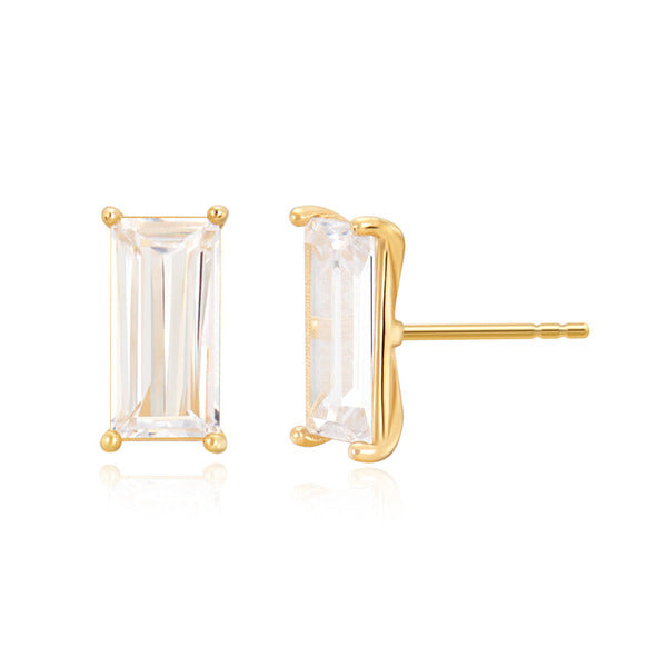 Mauve 18K Grande Square Cubic Crystal Earrings MOE41712