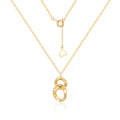 Morun] (May Best) 18K Glam Wave Curb Chain Necklace MON41721