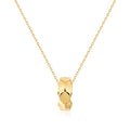 Mauve 18K Crush Cut Architectural Ring Pendant MOP41732