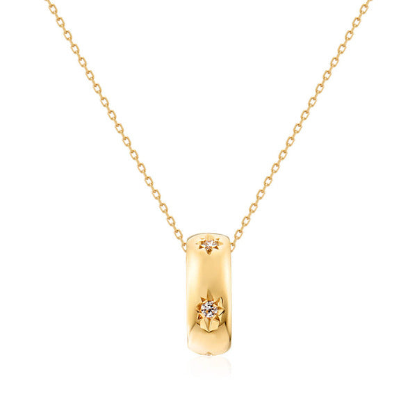 Mooroon 18K Stella Cubic Cut Arctect Ring Pendant MOP41733
