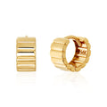 Morun (May Best) 14K Edge Laser Cut Loop One Touch Ring Earrings Pair MOE41703