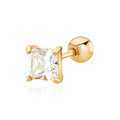 Mauve 14K Gleam Square Cubic Light Piercing One Side MOE41713