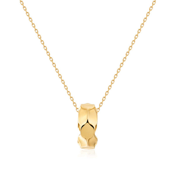 Morun 14K Crush Cut Architect Ring Pendant MOP41732