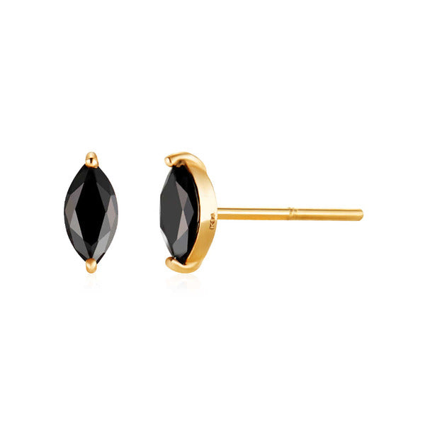 Moloon 18K Black Gleam Marquis Cubic Earrings Pair MOE42223